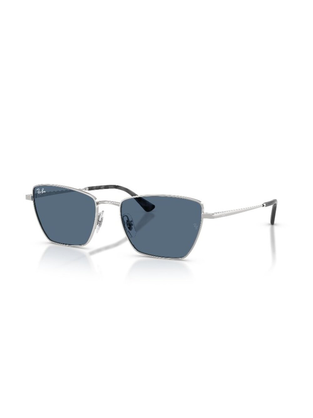 New Ray-Ban Unisex Sunglasses Silver Blue Lens Metal Frame Ray Ban RB3783 003 80